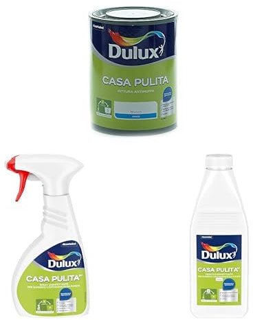 Dulux kit Casa Pulita con Spray antimuffa, Fissativo isolante e Pittura antimuffa bianca (1L) - Nuova Formula BP