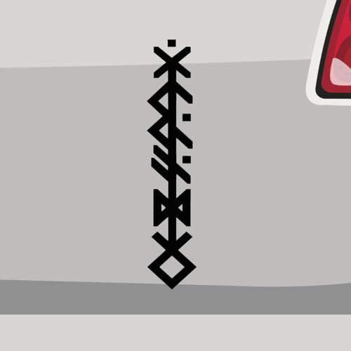 Stickerfreaks Aufkleber - Odins Speer Rune Walhalla - Sticker, Folienaukleber für Auto, Motorrad, Fahrrad, Laptop, LKW (15x3cm | Schwarz)