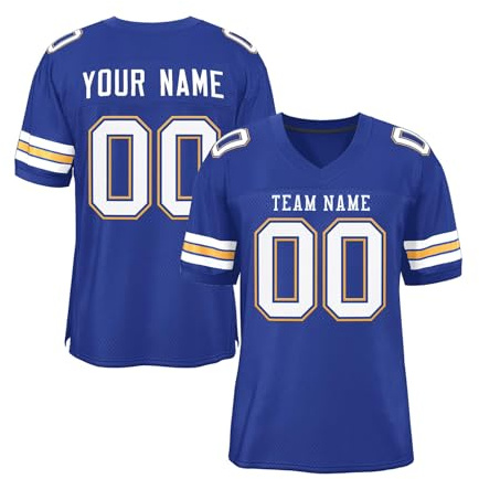 Generisch Herren Individuelle American Football Trikot Fußball Trikot Personalisiert Football Jersey Rugby T-Shirts Stitched/Printed Namen Number Sports Uniform Damen Kinder 2025 Angebote(1-8)