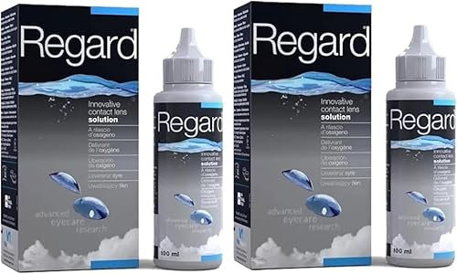 Avízor Regard 2x100ml - Solution pour Nettoyer, Désinfecter et Réhydrater les Lentilles de Contact - Sans Conservateurs dans les Yeux - Nettoyage à Base d'Oxygène - Santé Oculaire Complète