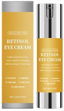 Retinol Under Eye Cream, Reduces Puffiness & Dark Circles, Anti Wrinkle & Anti Aging Treatment for the Delicate Eye Area (1 pc, 1)