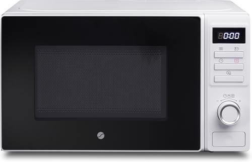 Ströme AM70020 Fristående Mikrovågsugn, 700 W, 20 L, Digital Styrning, 8 Automatprogram, Roterande Glastallrik, Vit