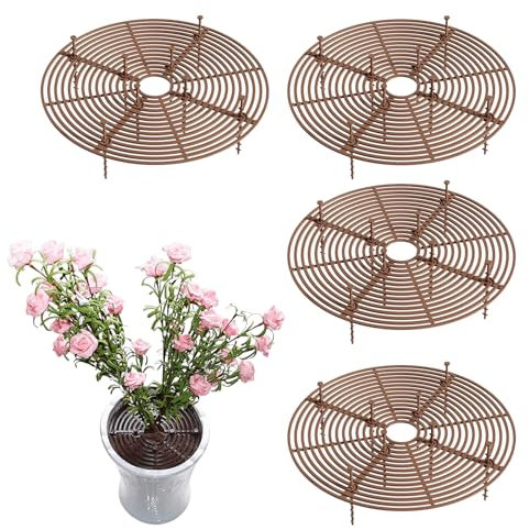 Protezione per Vasi da Fiori, 4 Pezzi Protezione del Terreno in Vaso Coprivaso Tagliabili per Piante, Proteggono il Terreno delle Piante da Bambini e Animali Domestici (52cm)