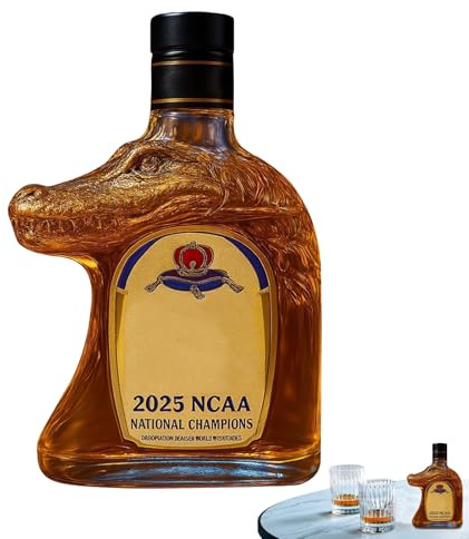 Botella de whisky de vidrio vacío - Carafe elegante para whisky, bourbon, o coñac - diseño vintage o moderno, ideal como decoración, regalo, bar de casa o accesorios para espíritus