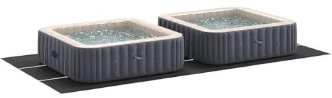 vidaXL Bodenfolie für Pools 640 x 321 x 0,1 cm Rechteckig Vliesstoff | Wasserdichtes und UV-beständiges Material, Glatte, moderne Oberfläche in Schwarz, Schützt die Pooloberflächen effektiv