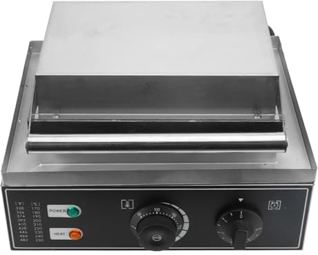 Naroote Donut -Maschine, LED -Indikator Leicht Commercial Donut Maker Non Stick PTFE Beschichtung 6 Loch für Dessert Shop (EU -Stecker 220 V)