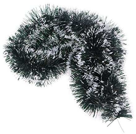 BUGUUYO Guirnalda Espumillón Decorativa Gruesa Metros para Árbol de Navidad Colgante Ornamental Verde Oscuro con Decoración Festiva para Hogar y Fiestas