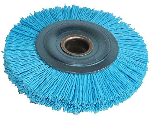 WEKONUMEX Spazzola a Filo per Trapano, Spazzola abrasiva in Nylon for lucidatura, 4 Pollici, 100x16x15 mm, Grana 120-600 for Metallo, Legno e plastica(Grit 240)