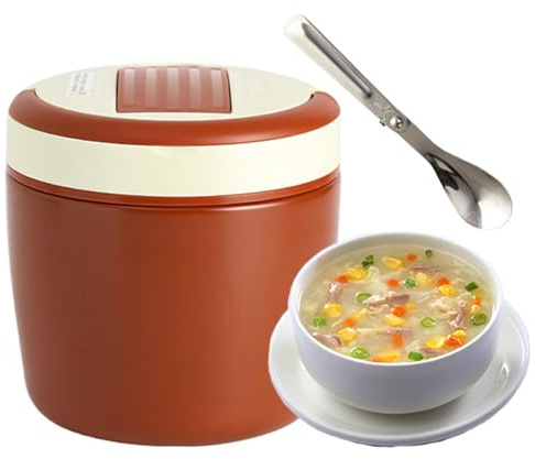 Récipient alimentaire isotherme, 1,2 L étanche avec cuillère et sac – Conteneurs isothermes pour le camping, la randonnée, l'escalade, le pique-nique, la plage, les sports de plein air, les voyages