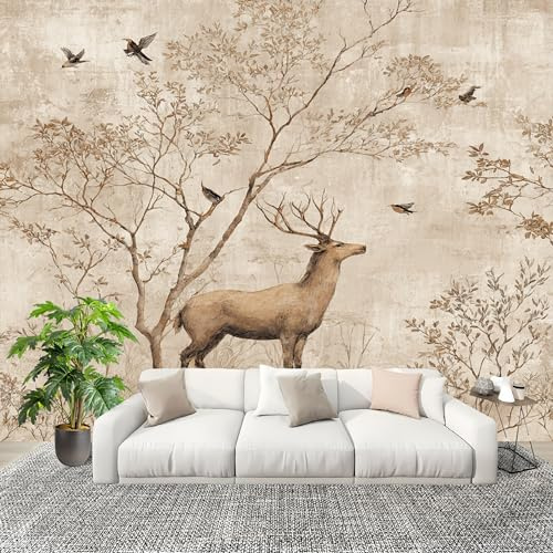 Fotomurales 300x210 cm Tema De Arte Y Naturaleza Decoración Muro Murales Papel Pintado tejido no tejido MarróN Claro Moderna Panoramico Fotográfico Adhesivos Impermeable Papel Tapiz