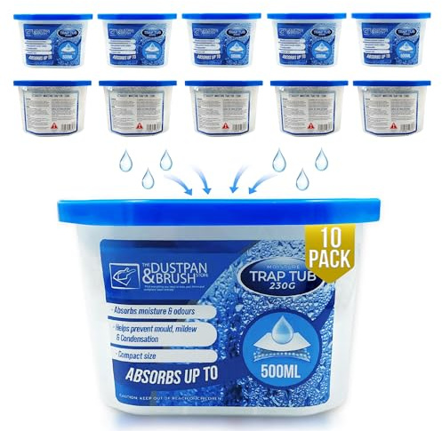 Moisture Trap Car Dehumidifier Disposable Tub - High Performance Moisture Absorber Tubs - Absorbs Up to 500ml - Interior Dehumidifiers for Home and Car Accessories (PACK OF 10)