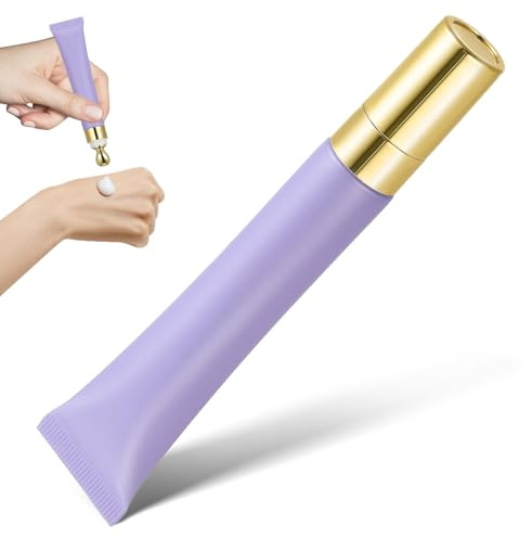 OSALADI Tubo Dispensador de Crema para Ojos y Bálsamo Labial Rellenable 20 Ml, Envase Plástico para Cuidado Facial y Uso en Viaje para Mujeres