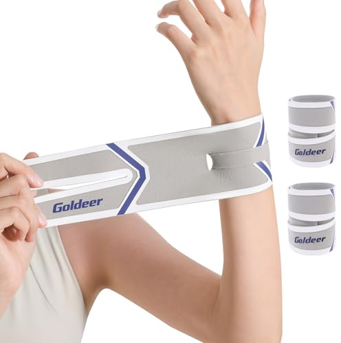 Goldeer TFCC Handgelenk Bandage,Wrist Widget für Arbeit,Sport (2Pcs,Grau) | Dünn Wrist Wrap,für Linkes Rechtes,Arbeit,Sport,Elastische,Verstellbare Kompression,Leichte Sehnenscheidenentzündung,KTS,RSI