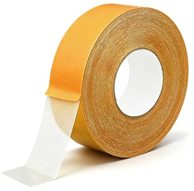 Yeeliv Double Sided Carpet Tape 2.5cm x 20m, Heavy Duty | Mesh No Residue Strong Wall Adhesive Tape for Rug Grippers, Carpet Fixation, Wall Decoration