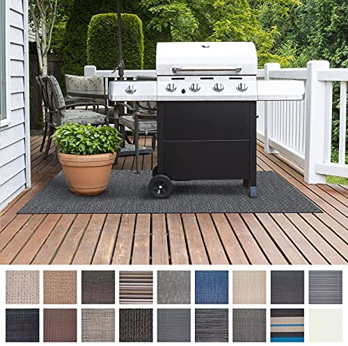 Floordirekt Grillmatte Bodenschutz Grillteppich, Grillunterlage, Grillschutzmatte für Gasgrill & Holzkohlegrill für Outdoor und Garten - 90 x 120 cm Geona
