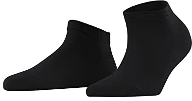 FALKE Damen Sneakersocken Family W Sn nachhaltige Baumwolle kurz einfarbig 1 Paar, Schwarz Black 3009, 39-42