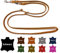 Hundeleine Fettleder kleine Hunde/große Hunde 2m / 2,40m / 2,80m / 3,50m / 5m Doppelleine verstellbar (2m X 12mm, Cognac)