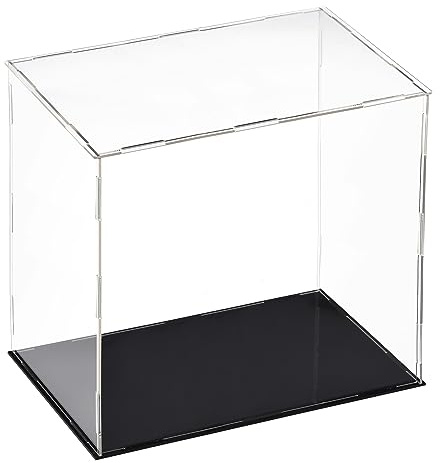 sourcing map Acryl Klar Vitrine Box Staubdichter Schutz Würfel Sammlerstück Ausstellungsbox 25x15x25cm