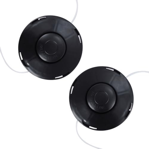 2 Piezas Cabezal de Corte Universal Cabezal Segadora Cabezales de Doble Hilo para Desbrozadora Rosca M10 x 1,25, para Cortadoras de Césped, Carrete de Línea de Repuesto de Gasolina, Herramienta