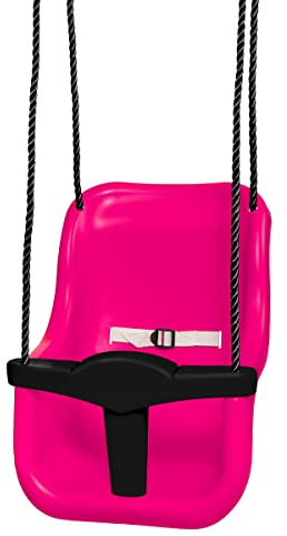 Hörby Bruk 4069 High Cerise/Schwarz (extra hohe Rückenlehne, kann in Allen Schaukelpositionen aufgehängt Werden, für Jungen und Mädchen geeignet, maximale Belastbarkeit 25 kg)