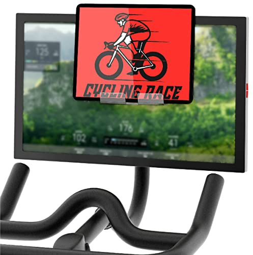 DoublePlus Tablet Halterung kompatibel mit Peloton Bike & Bike Plus & Tread & Row, Halterung für iPad, Tablet Ständer, kompatibel mit Myx Fitness Bike, Halterung für Kindle und eReader, Zubehör für