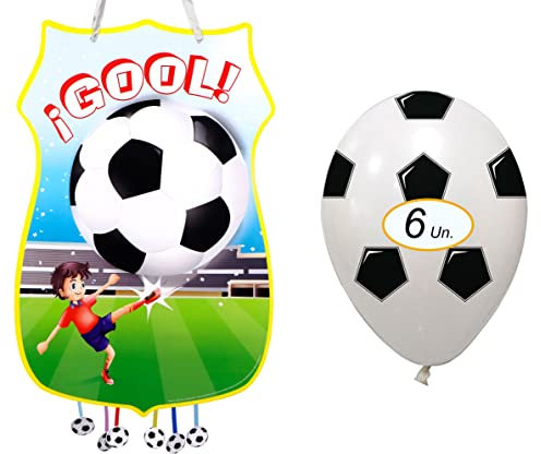 Piñata d'anniversaire pour enfants, parfaite pour remplir de friandises et de jouets, (football)