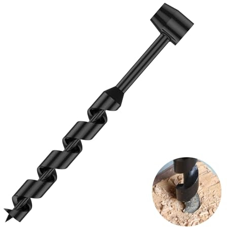 Manual Hand Drill for Outdoor Use, Woodworking Hand Drill Wrench, Spiral Drill for Outdoor, Hand Drill Wood Bushcraft, for Outdoor Camping Plug Drill