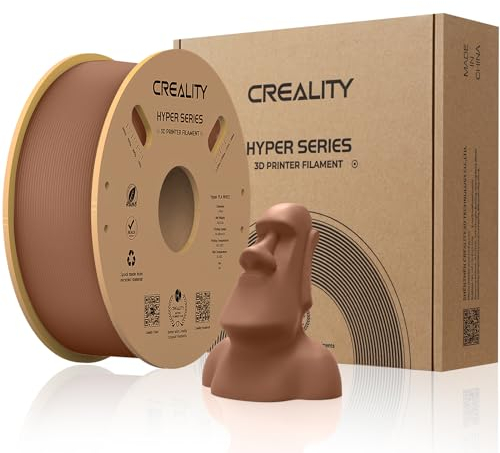 Creality offizielles 3D Drucker Filament, Hyper PLA High Speed Filament, 1.75mm 3D Druck Filament für Hochgeschwindigkeitsdruck, Maßgenauigkeit +/-0.02mm, 1kg/Spule - Braun