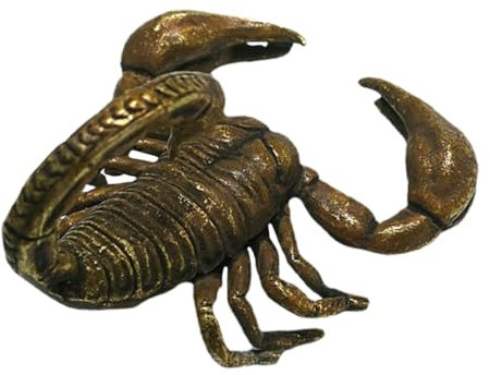 Warmhm Handgefertigte Metallskorpion Figur Retro Design Desktop Ornament Lebensechte Kleiner Skulptur Für Wohn Bürodekoration