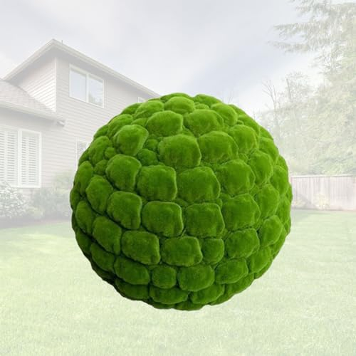 ATYUJKB Künstliche Pflanzendekoration Dia 40cm, Grün Kunststoff Pflanze Kugel, Künstlicher Grüner Grasball Mit Hoher Dichte Dekorativer Kunststoffball, Buchsbaum Kugel Formschnitt