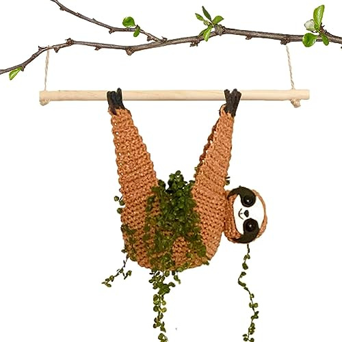 Holdes Maceta de Perezoso para suculentas, Accesorios de Maceta para Amantes de Las Plantas, Maceta de decoración del hogar, Maceta de Pared de Animales, Accesorios de Maceta de para Amantes