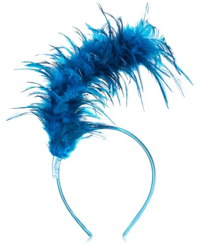 Dilunave Bunt Feder Stirnband Fascinator Regenbogen Haarreif Cosplay Haarbänder Karneval Kopfschmuck Fasching Stirnband Feder Kopfschmuck Damen Kostüm für Ostern Hochzeit