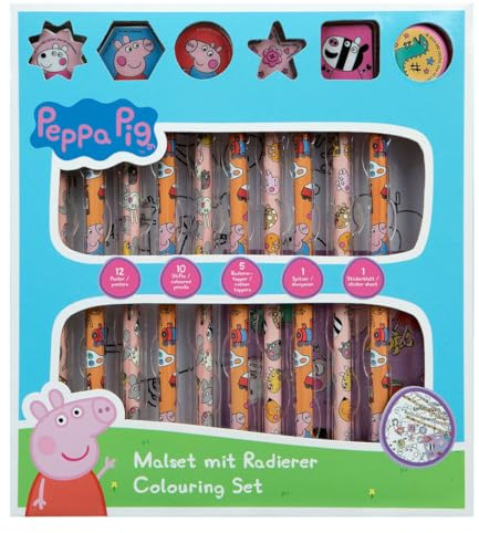 Undercover Kleurset met Gummen Peppa Pig, 29dlg.
