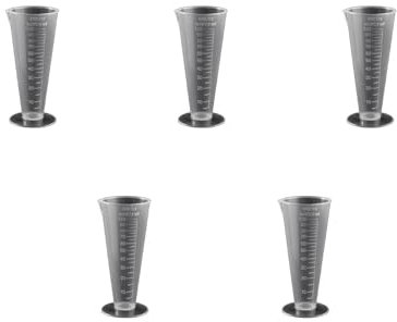 Taza de medición líquida graduada triangular transparente para proyectos de manualidades, cocina, hornear, 8 onzas, 1 juego de tazas y cucharas medidoras