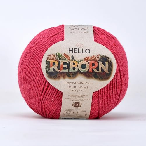 Reborn Recycled Cotton - Tea Rose - 200g DK Crochet/Knitting Yarn