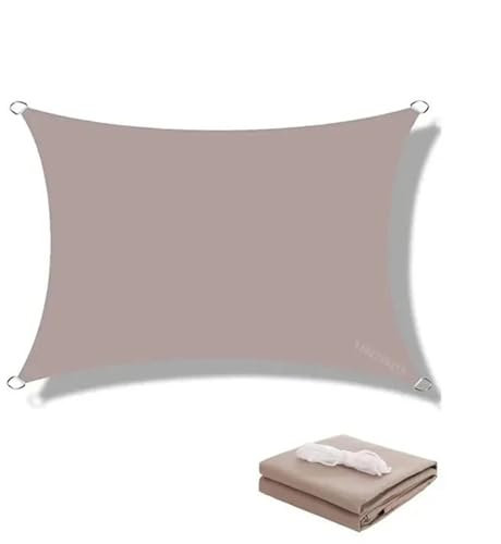 Large Sunshade Canopy for Swimming Pools & Hot Tubs - Outdoor Patio Shade Sail Waterproof Awning Garden Shelter Khaki 200x300cm Ideal for Camping & Sun Protection