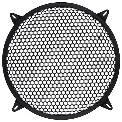 Okiyakusama Auto Lautsprecher Abdeckung für Subwoofer Universelles Modell, Schwarz, 12 Zoll