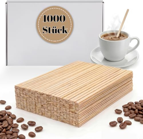 1000 Stück Kaffee Rührstäbchen 11cm Rührstäbchen Holz