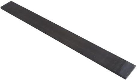 Elektrobass Griffbrett Ebony Holzfingerbrett Geeignet für Bassgitarre Ersetzen oder DIY -Stringinstrument Zarte Texturen Einfache Wartung 7x72x1cm (BLACK)