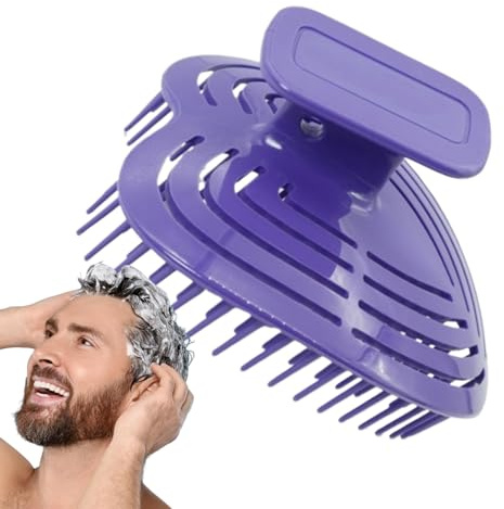 Spazzola per Lavare i Capelli - Spazzola da Massaggio per Shampoo Uomo con Impugnatura Ergonomica,Spazzola da Lavaggio con Design Ergonomico e Pettine Delicato, Accessorio per Igiene Personale per Pad