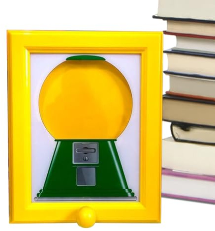 Candy Dispenser for the Desk, Wall Picture Frame with Candy Dispenser, Snack Container, Desk Decoration to Display for Table, Counter, Home, Kitchen, Birthday