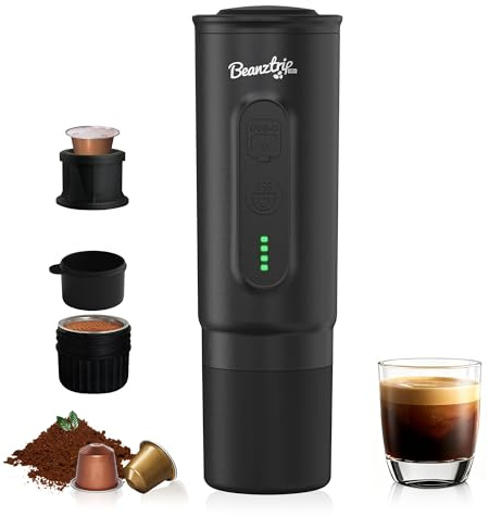 H02 PRO 2-in-1 Tragbare Kaffeemaschine mit Akku, 20 Bar, Selbsterhitzung, USB-C, kompatibel mit NS-Kapseln & gemahlenem Kaffee, Mini Campingkaffeemaschine für unterwegs, Wohnmobil – Geschenk Vatertag