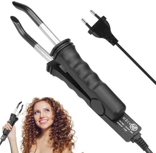 XUXLEKK Herramienta Para Extensiones De Cabello, 100-240v Conector De Extensión De Cabello, 200°C Plancha Para Extensiones De Keratina Profesional, Para Extensiones De Cabello Domésticas