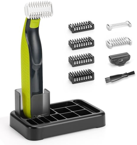 Kit de peines guía y soporte de afeitadora para O Blade QP2724/QP2834/QP25XX/QP26XX/QP65XX/QP66XX OBlade Pro, peine corporal de 0/3 mm y guías bidireccionales de 1/2/3/5 mm de repuesto para cortadora