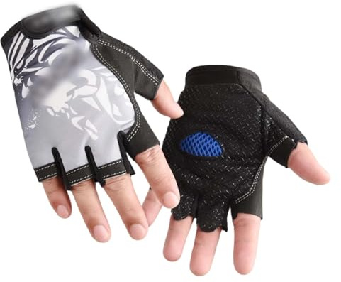 Gants Moto Enfant Gants Velo Enfant 8 Ans Mitaine Fille Anti UV Gant Thermique Foot Escrime Droitier Garcon VTT Doigt Coupé Golf Rouge Tactique Hiver Escalade Sport Cross sans Doigts 6 Scooter Garçon