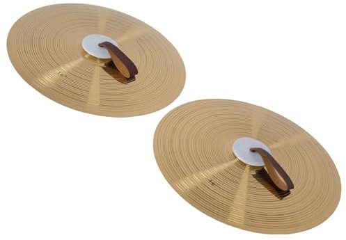 Generic Par de Platillos de Mano de 16 Pulgadas, Instrumento de Percusión de Aleación para Actuaciones de Banda, Música en Vivo y Práctica, Platillos de Mano de Sonido Premium