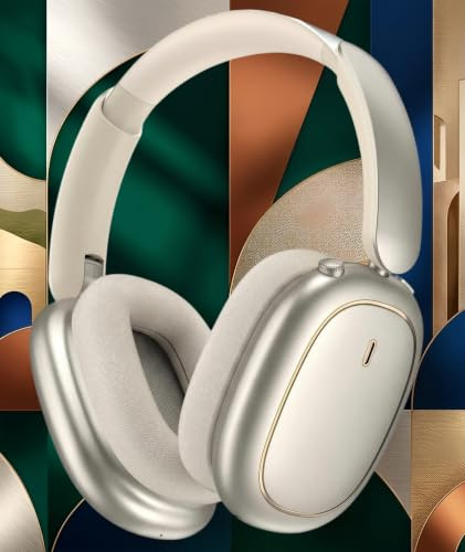 Next Destination ND905-ANC Auriculares Inalámbricos de Diadema Bluetooth 5.4 Cancelación de Ruido Activa 40H Autonomía Bajo Potente Cascos con Micrófonos para Llamadas Almohadas Magnéticas Champagne