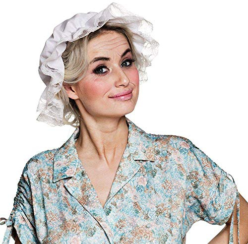 Boland 01401 – Mössa mormor, huvudbonad, mormor, mössa, vit huva, kostym, karneval, temafest