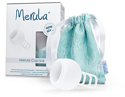 Merula Cup ice (transparent) - One size Menstruationstasse aus medizinischem Silikon