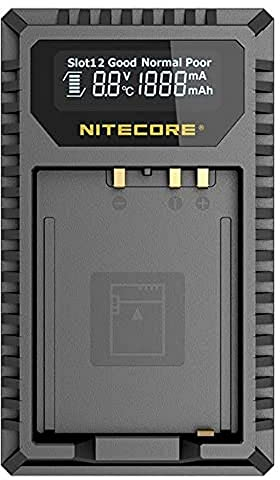 Nitecore FX1 Compacte Dubbel Lader voor Fujifilm NP FW126 (S) + USB, Schwarz